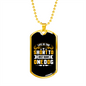 Life is Too Short Yellow White Necklace Stainless Steel or 18k Gold Dog Tag 24" Chain-Express Your Love Gifts