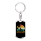 Life'S A Climb Cycling Keychain Stainless Steel or 18k Gold Dog Tag Keyring-Express Your Love Gifts