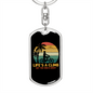 Life'S A Climb Cycling Keychain Stainless Steel or 18k Gold Dog Tag Keyring-Express Your Love Gifts