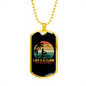 Life'S A Climb Cycling Necklace Stainless Steel or 18k Gold Dog Tag 24"-Express Your Love Gifts