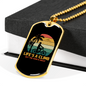 Life'S A Climb Cycling Necklace Stainless Steel or 18k Gold Dog Tag 24"-Express Your Love Gifts