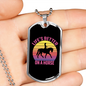 Life's Better on a Horse Horse Necklace Stainless Steel or 18k Gold Dog Tag 24" Chain-Express Your Love Gifts