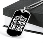 Life Truth Way Christian Necklace Stainless Steel or 18k Gold Dog Tag 24" Chain-Express Your Love Gifts