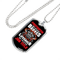 Lifesaver A Badass Firefighter Gift Stainless Steel or 18k Gold Dog Tag 24" Chain-Express Your Love Gifts