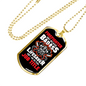 Lifesaver A Badass Firefighter Gift Stainless Steel or 18k Gold Dog Tag 24" Chain-Express Your Love Gifts