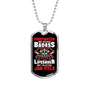 Lifesaver A Badass Firefighter Gift Stainless Steel or 18k Gold Dog Tag 24" Chain-Express Your Love Gifts