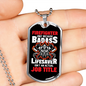 Lifesaver A Badass Firefighter Gift Stainless Steel or 18k Gold Dog Tag 24" Chain-Express Your Love Gifts