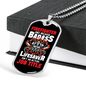 Lifesaver A Badass Firefighter Gift Stainless Steel or 18k Gold Dog Tag 24" Chain-Express Your Love Gifts