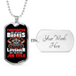 Lifesaver A Badass Firefighter Gift Stainless Steel or 18k Gold Dog Tag 24" Chain-Express Your Love Gifts