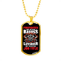 Lifesaver A Badass Firefighter Gift Stainless Steel or 18k Gold Dog Tag 24" Chain-Express Your Love Gifts
