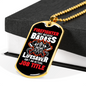 Lifesaver A Badass Firefighter Gift Stainless Steel or 18k Gold Dog Tag 24" Chain-Express Your Love Gifts