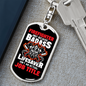 Lifesaver A Badass Firefighter Keychain Stainless Steel or 18k Gold Dog Tag Keyring-Express Your Love Gifts