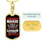 Lifesaver A Badass Firefighter Keychain Stainless Steel or 18k Gold Dog Tag Keyring-Express Your Love Gifts