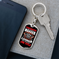 Lifesaver A Badass Firefighter Keychain Stainless Steel or 18k Gold Dog Tag Keyring-Express Your Love Gifts