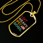Lift Heavy Necklace Stainless Steel or 18k Gold Dog Tag 24" Chain-Express Your Love Gifts