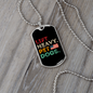 Lift Heavy Necklace Stainless Steel or 18k Gold Dog Tag 24" Chain-Express Your Love Gifts