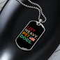 Lift Heavy Necklace Stainless Steel or 18k Gold Dog Tag 24" Chain-Express Your Love Gifts