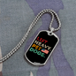 Lift Heavy Necklace Stainless Steel or 18k Gold Dog Tag 24" Chain-Express Your Love Gifts