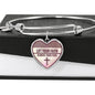 Lift Your Faith Heart Bangle Stainless Steel or 18k Gold 18-22"-Express Your Love Gifts