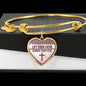 Lift Your Faith Heart Bangle Stainless Steel or 18k Gold 18-22"-Express Your Love Gifts