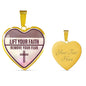 Lift Your Faith Necklace Stainless Steel or 18k Gold Heart Pendant 18-22"-Express Your Love Gifts