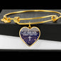 Lift Your Faith Remove Your Fear Heart Bangle Stainless Steel or 18k Gold 18-22"-Express Your Love Gifts