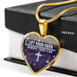 Lift Your Faith Remove Your Fear Necklace Stainless Steel or 18k Gold Heart Pendant 18-22"-Express Your Love Gifts