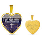 Lift Your Faith Remove Your Fear Necklace Stainless Steel or 18k Gold Heart Pendant 18-22"-Express Your Love Gifts