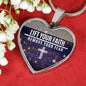 Lift Your Faith Remove Your Fear Necklace Stainless Steel or 18k Gold Heart Pendant 18-22"-Express Your Love Gifts