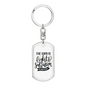 Light And Salvation Psalm 27:1 Keychain Stainless Steel or 18k Gold Dog Tag Keyring-Express Your Love Gifts