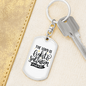 Light And Salvation Psalm 27:1 Keychain Stainless Steel or 18k Gold Dog Tag Keyring-Express Your Love Gifts