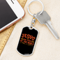 Light Of The World Keychain Stainless Steel or 18k Gold Dog Tag Keyring-Express Your Love Gifts