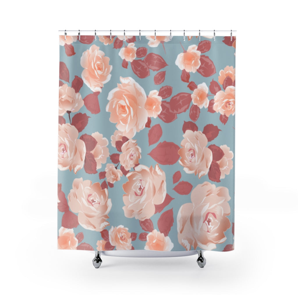 Light Pink Flowers Stylish Design 71" x 74" Elegant Waterproof Shower Curtain for a Spa-like Bathroom Paradise Exceptional Craftsmanship-Express Your Love Gifts