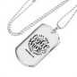 Light Shine Christian Necklace Stainless Steel or 18k Gold Dog Tag 24" Chain-Express Your Love Gifts