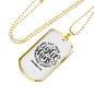 Light Shine Christian Necklace Stainless Steel or 18k Gold Dog Tag 24" Chain-Express Your Love Gifts