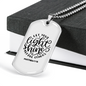 Light Shine Christian Necklace Stainless Steel or 18k Gold Dog Tag 24" Chain-Express Your Love Gifts