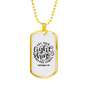 Light Shine Christian Necklace Stainless Steel or 18k Gold Dog Tag 24" Chain-Express Your Love Gifts