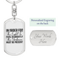 Light Shine So Brightly Keychain Stainless Steel or 18k Gold Dog Tag Keyring-Express Your Love Gifts