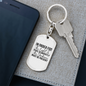 Light Shine So Brightly Keychain Stainless Steel or 18k Gold Dog Tag Keyring-Express Your Love Gifts
