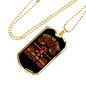 Light Sirens Excite Me Firefighter Gift Stainless Steel or 18k Gold Dog Tag 24" Chain-Express Your Love Gifts