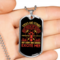 Light Sirens Excite Me Firefighter Gift Stainless Steel or 18k Gold Dog Tag 24" Chain-Express Your Love Gifts