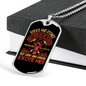 Light Sirens Excite Me Firefighter Gift Stainless Steel or 18k Gold Dog Tag 24" Chain-Express Your Love Gifts
