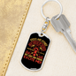 Light Sirens Excite Me Firefighter Keychain Stainless Steel or 18k Gold Dog Tag Keyring-Express Your Love Gifts