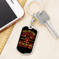 Light Sirens Excite Me Firefighter Keychain Stainless Steel or 18k Gold Dog Tag Keyring-Express Your Love Gifts