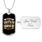 Lightly Of Sin Christian Necklace Stainless Steel or 18k Gold Dog Tag 24" Chain-Express Your Love Gifts