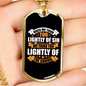 Lightly Of Sin Christian Necklace Stainless Steel or 18k Gold Dog Tag 24" Chain-Express Your Love Gifts