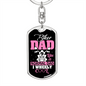 Like A Normal Dad Biker Keychain Stainless Steel or 18k Gold Dog Tag Keyring-Express Your Love Gifts