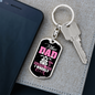 Like A Normal Dad Biker Keychain Stainless Steel or 18k Gold Dog Tag Keyring-Express Your Love Gifts