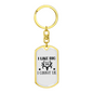 Like Big Bucks Keychain Stainless Steel or 18k Gold Dog Tag Keyring-Express Your Love Gifts