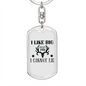 Like Big Bucks Keychain Stainless Steel or 18k Gold Dog Tag Keyring-Express Your Love Gifts